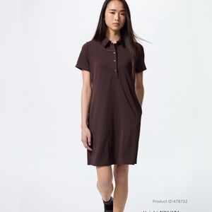 Uniqlo Crepe Jersey Mini Polo Dress